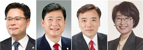 ▲ 김정식(왼쪽부터)·이영훈·최백규·문영미 인천 남구청장 후보.