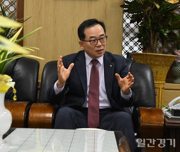 김장섭 경기농협 본부장이 올해의 계획에 대해서 설명하고 있다. (사진=김희열 기자)