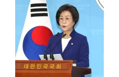                   국회부의장 출마선언을 하는 김상희 의원.