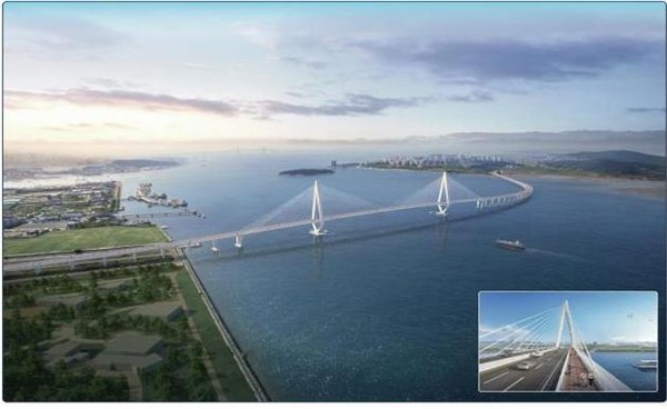 인천시는 20일 ‘제3연륙교 건설공사’의 연내 착공을 위해 도시관리계획을 결정했다고 밝혔다. 제3연륙교는 총길이 4.6km, 도로폭 30m로 왕복 6차로의 도로로 총사업비 6800억원을 투입 올해 착공해 2025년 완공을 목표로 추진된다. (사진=인천시)