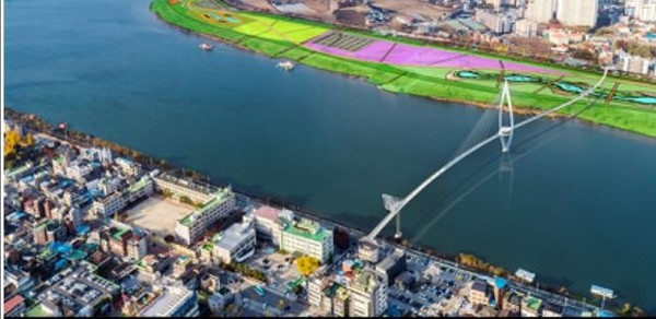 여주시는 남한강을 가로지르는 인도교(보도교량)인 '문화예술교'를 2026년까지 건립할 계획이라고 밝혔다. (사진=여주시)