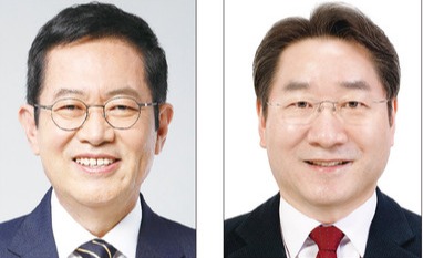 왼쪽부터 박남춘 민주당 후보, 유정복 국민의힘 후보.