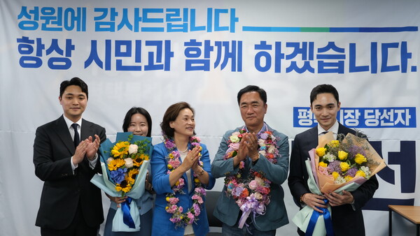 정장선 더불어민주당 평택시장 후보가 재선에 성공했다.