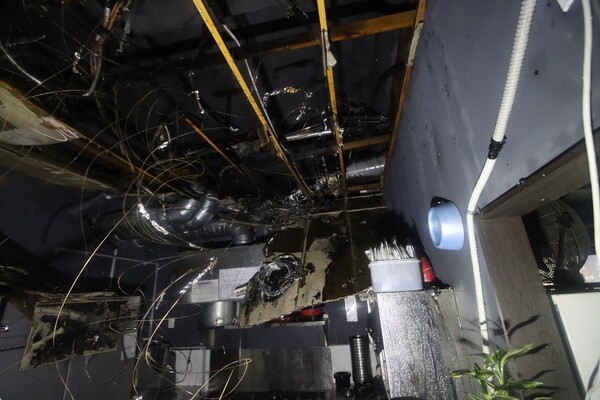 1월30일 오후 6시49분께 인천 부평구의 한 음식점 주방에서 불이 나 건물 일부 등을 태운 뒤 진압됐다. (사진=인천 부평소방서)