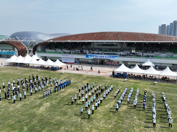 50개 팀, 219명의 선수단이 참가하는 제5회 계양구청장배 전국 양궁대회 개회식이 5월11일 계양아시아드 양궁장에서 열렸다. (사진=인천 계양구)