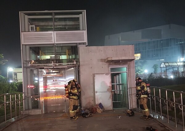 8월14일 부천시 여월동 일대 지하철 지하 6층 집수정 펌프실에서 화재가 발생했다. (사진=부천시)