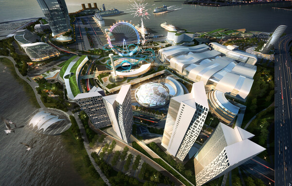 IPA는 6월17일 오는 27일부터 10월 4일까지 인천시 연수구 송도동 300-5 골든하버 Cs1 1만6531㎡에 대한 민간사업자 선정 공모를 실시한다고 밝혔다.  골든하버 조감도. (사진 = 인천항만공사)