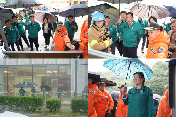 안성시의회가 7월18일 안성시 곳곳에 발생한 비 피해 지역을 방문했다. (사진=안성시의회)