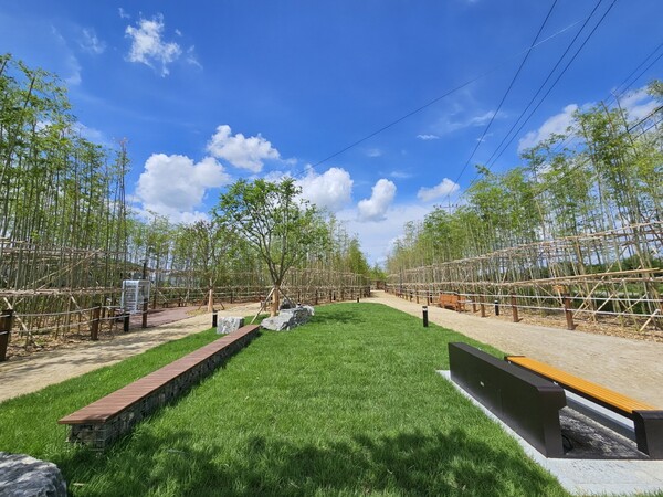 안성시는 도시바람길숲 조성사업인 ‘아롱개 문화공원’을 7월26일에 개장하여 시민들에게 힐링 명소로 제공할 계획이다. (사진=안성시)