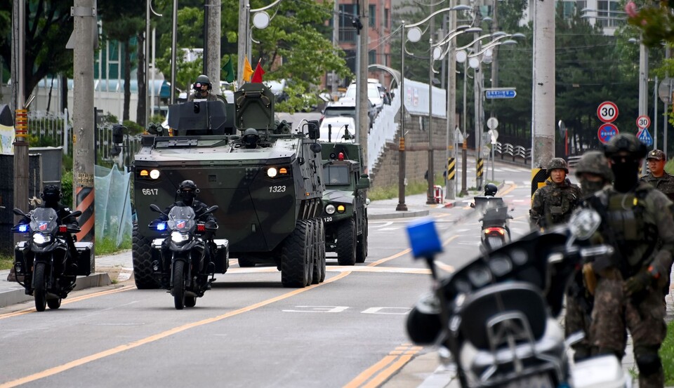 22일 계양구 박촌체육문화센터에서 '서해5도 출도주민 수용 구호훈련'이 열리고 있다.(사진=인천시)