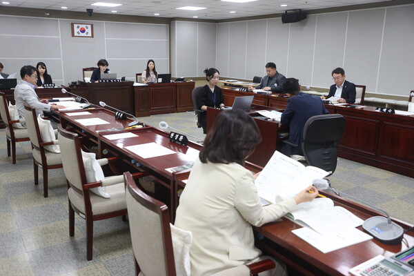수원시의회 문화체육교육위원회가 8월30일 문화청년체육국 소관부서에 대한 2024년도 주요업무 추진실적에 대한 보고를 청취했다. (사진=수원시의회)