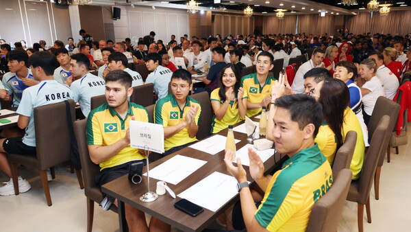 안성세계소프트테니스선수권대회가 9월3일 개막했다. 사진은 2일 열린 환영회. (사진=안성시)