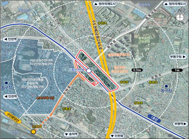 23일에 열린 인천시도시계획위원회에서 ‘동인천역 도시개발구역 지정 및 개발계획’ 이 심의를 통과함에 따라, 인천 원도심 동인천역 일대가 부흥의 기회를 잡게 됐다. (사진=인천시)