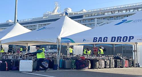 인천을 모항으로 한 크루즈 인천항 크루즈터미널 입항 전경(사진=인천시)