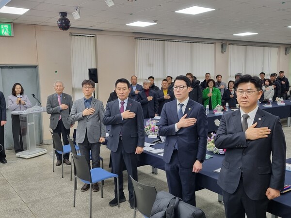 13일 포천시 관인면에서 '사업 현안 보고 회의'가 열렸다. (사진=김순철 기자)