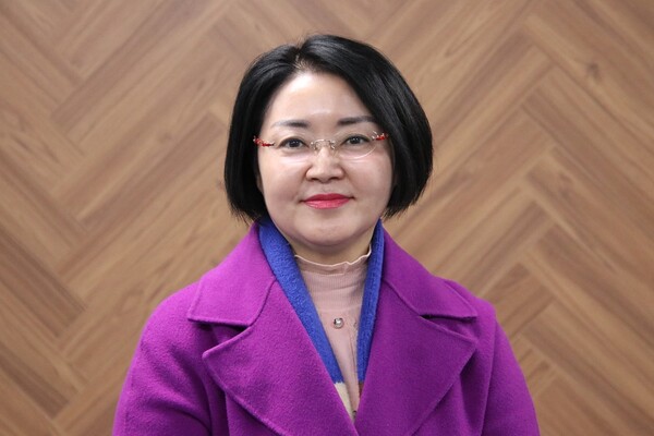 의정부시 탁구협회 4대 회장에 당선된 오숙미 신임 협회장. (사진=조태근 기자)