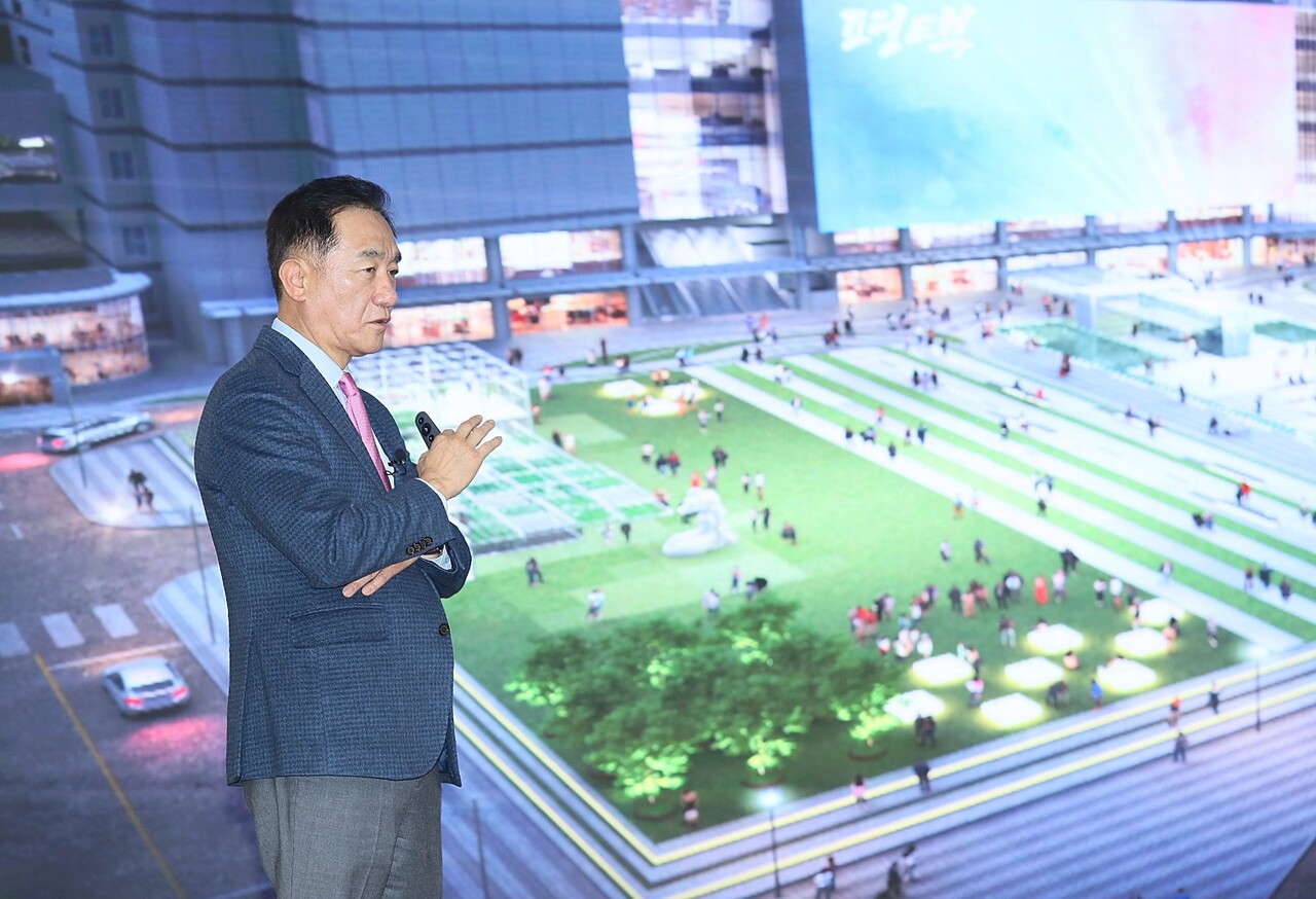 정장선 평택시장은 1월21일 신년 언론인 간담회에서 2025년 주요 시정방향을 발표했다. (사진=평택시)