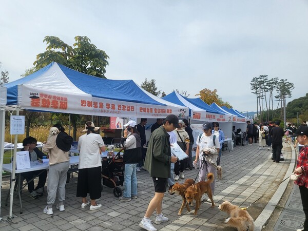 양주시는 10월13일 지역 내 ‘선돌근린공원’에서 ‘양주반려동물 문화축제(양반축제)’가 처음으로 열렸다. (사진=양주시)