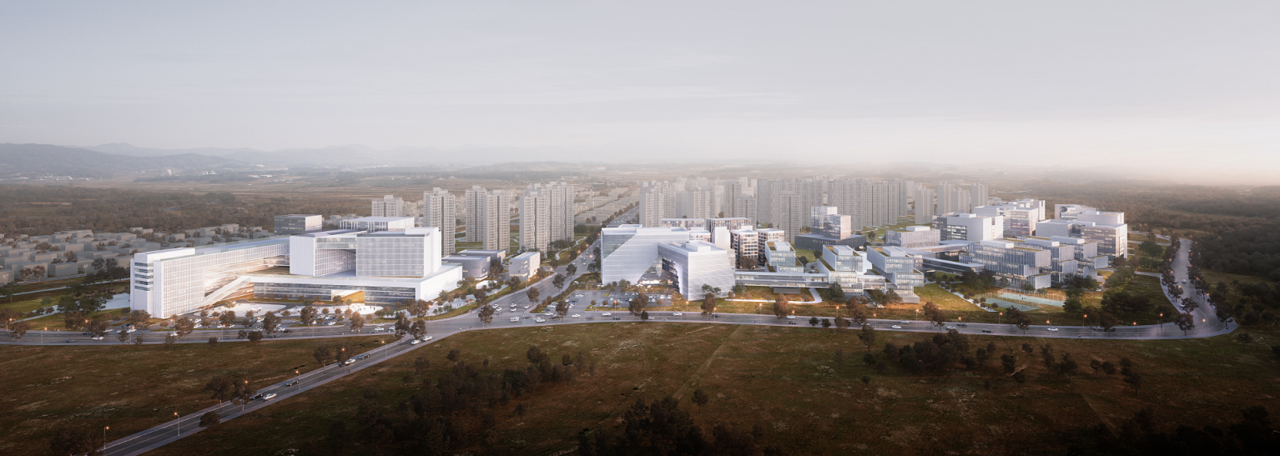 파주시의 대형 프로젝트인 파주메디컬클러스터 조성 사업에 필요한 1700억원 규모의 토지 및 지장물 보상금 지급이 본격화 되면서 순항하고 있다. 사진은 메디컬클러스터 조감도. (사진=파주시)