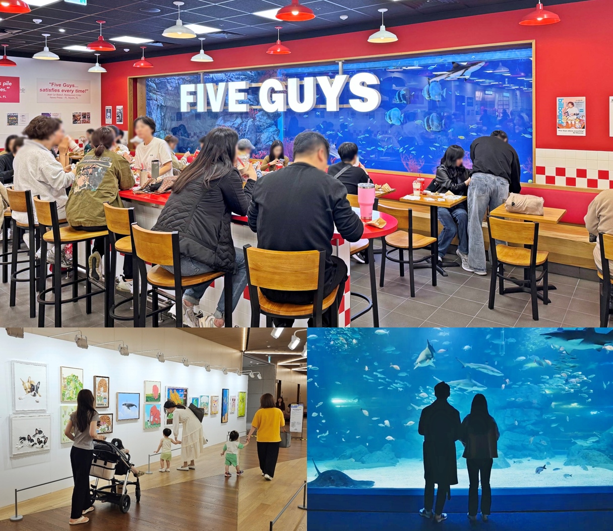 갤러리아백화점에 따르면 4월14일 오픈한 파이브가이즈 광교는 당일 오픈런에 이어 하루 평균 1500명 이상이 방문하며 큰 인기를 끌고 있다. (사진=갤러리아 광교)