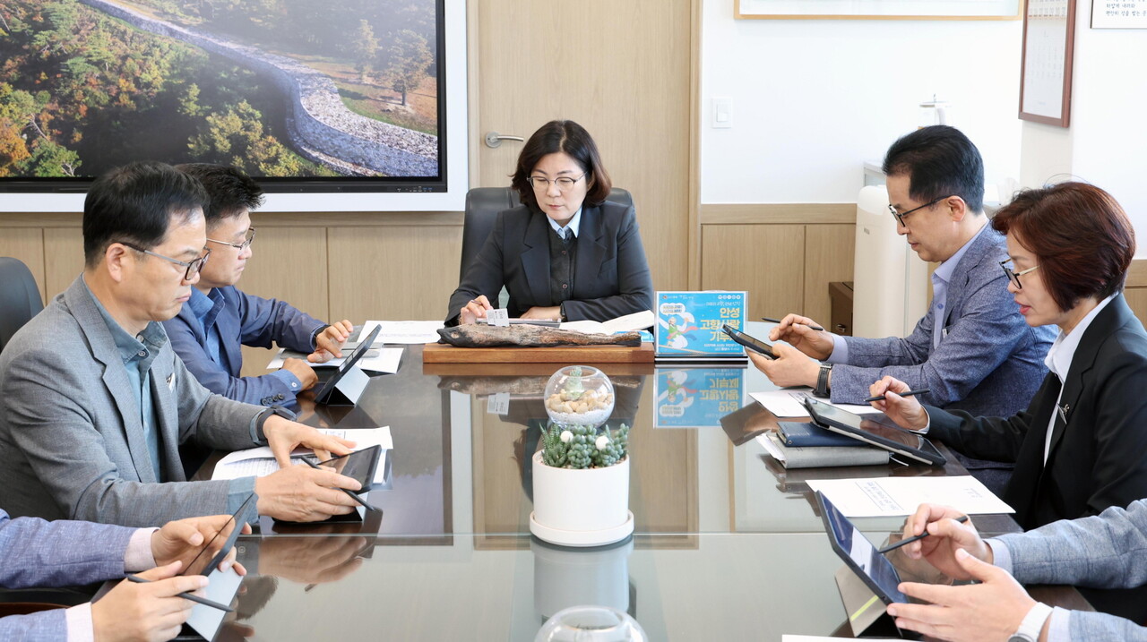 안성시는 5월12일 김보라 시장 주재로 간부 공무원들이 참석한 가운데 공정선거 추진 대책 회의를 열고 구체적인 실행 방안을 논의했다. (사진=안성시)