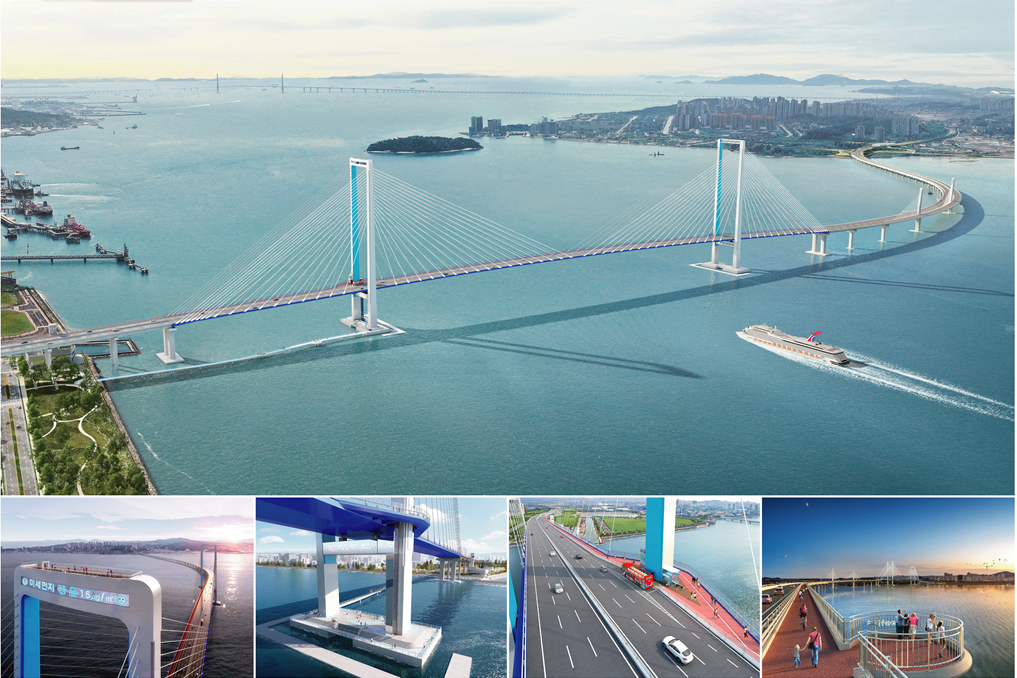 인천 서구가 제3연륙교 명칭 선정을 위해 선호도 조사를 실시한 결과 서구민 93%가 '청라대교'를 선택한 것으로 나타났다. (조감도=인천시)