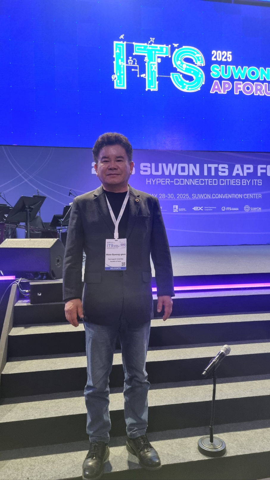 문병근 도의원은 지난 28일 수원컨벤션센터에서 열린 ‘2025 수원 ITS 아태 총회’에 참석해 경기도민 체감형 교통혁신이 필요하다고 강조했다. (사진=경기도의회)