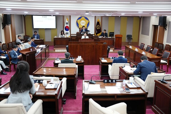 안애경 포천시의회 의원이 6월24일 열린 제186회 정례회 제2차 본회의에서 시정질문을 하고 있다. (사진=포천시의회)