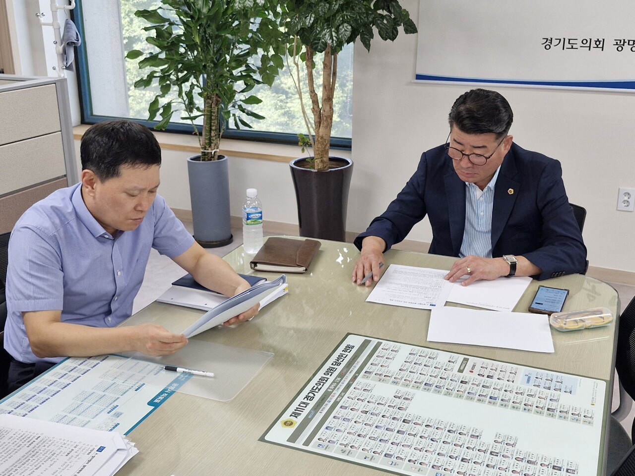 유종상 도의원은 2일 경기도의회 광명상담소에서 고양시와 수원시에 각각 추진 중인 K-컬처밸리와 북수원 테크노밸리 조성 사업의 추진현황 점검했다.(사진=경기도의회)