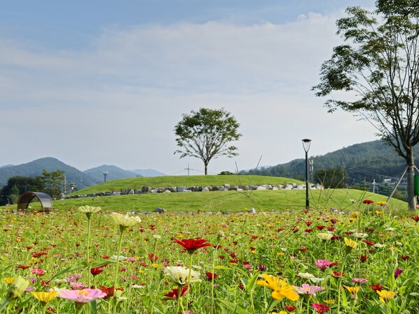 금광호수 박두진 문학길은 하늘전망대와 수석정 수변화원, 순환둘레길 조성에 이어 푸드트럭존과 착한자판기 운영이 더해지면서 관광명소로 자리매김했다. (사진=안성시)