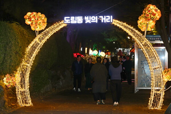 인천 남동구가 도림동 630-2번지 일원에 약 200m 길이의 빛의 거리를 조성하고, 이를 기념해 오봉근린공원에서 문화공연을 개최했다. (사진=남동구)