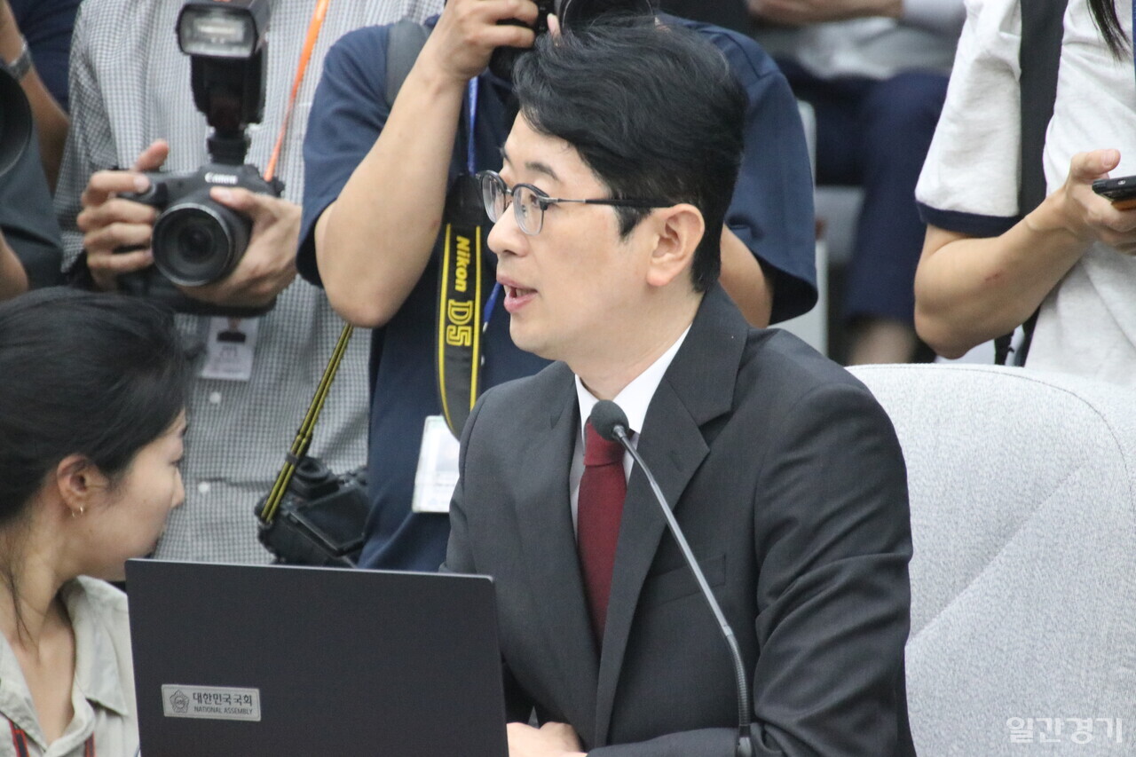 김민석 총리 후보자 인사청문회에서 주진우 국민의힘 위원의 병역면제를 두고 여야 간 거친 공방이 오갔다. (사진=조태근 기자)